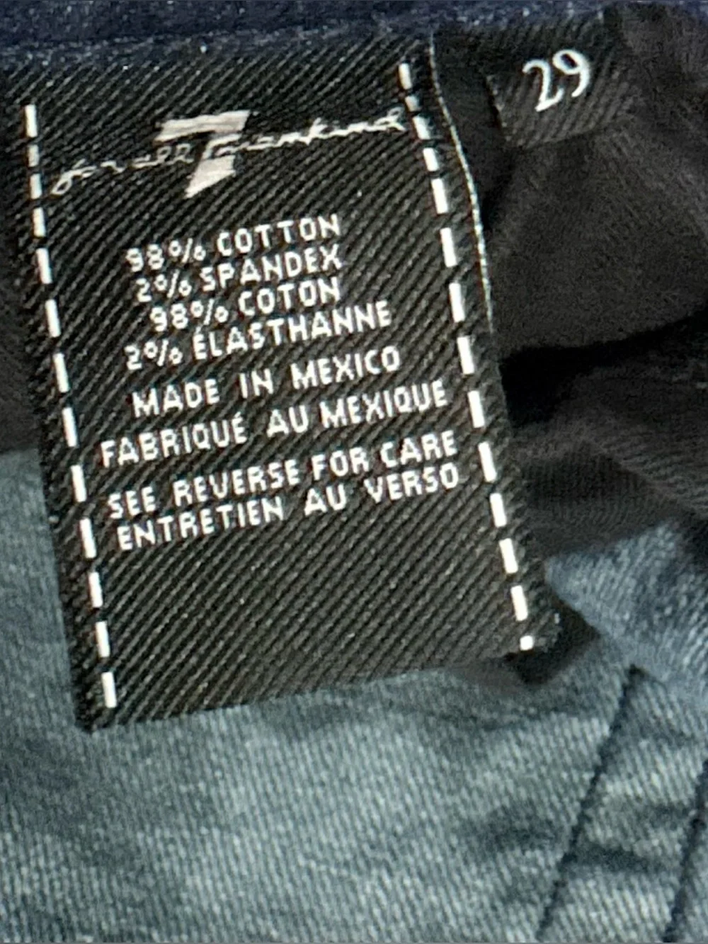 7 For All Mankind Carsen Denim Blue Jeans Men’s Size 29